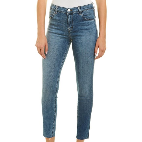 NWT J Brand Alana High Rise Crop Skinny Jeans Delphi Fabric Denim Raw hem, sz 26 - Picture 15 of 16